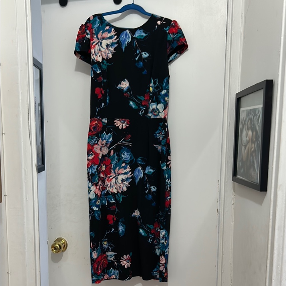 Floral Black Dress